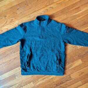 Bugatchi Quarter-Zip Blue Pullover Large